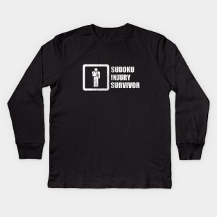 Sudoku Injury Survivor Kids Long Sleeve T-Shirt